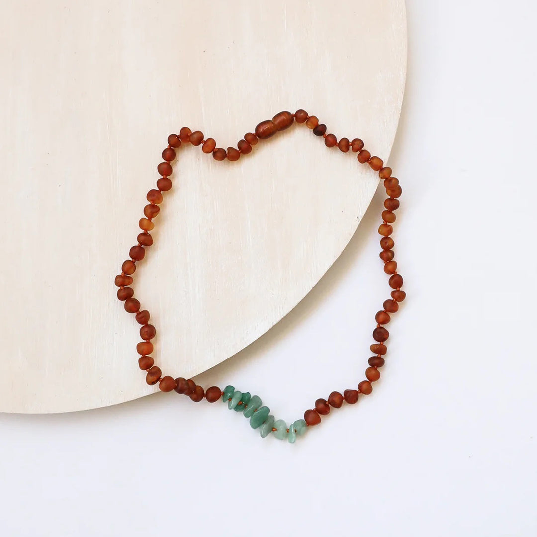 Canyon leaf store amber necklace