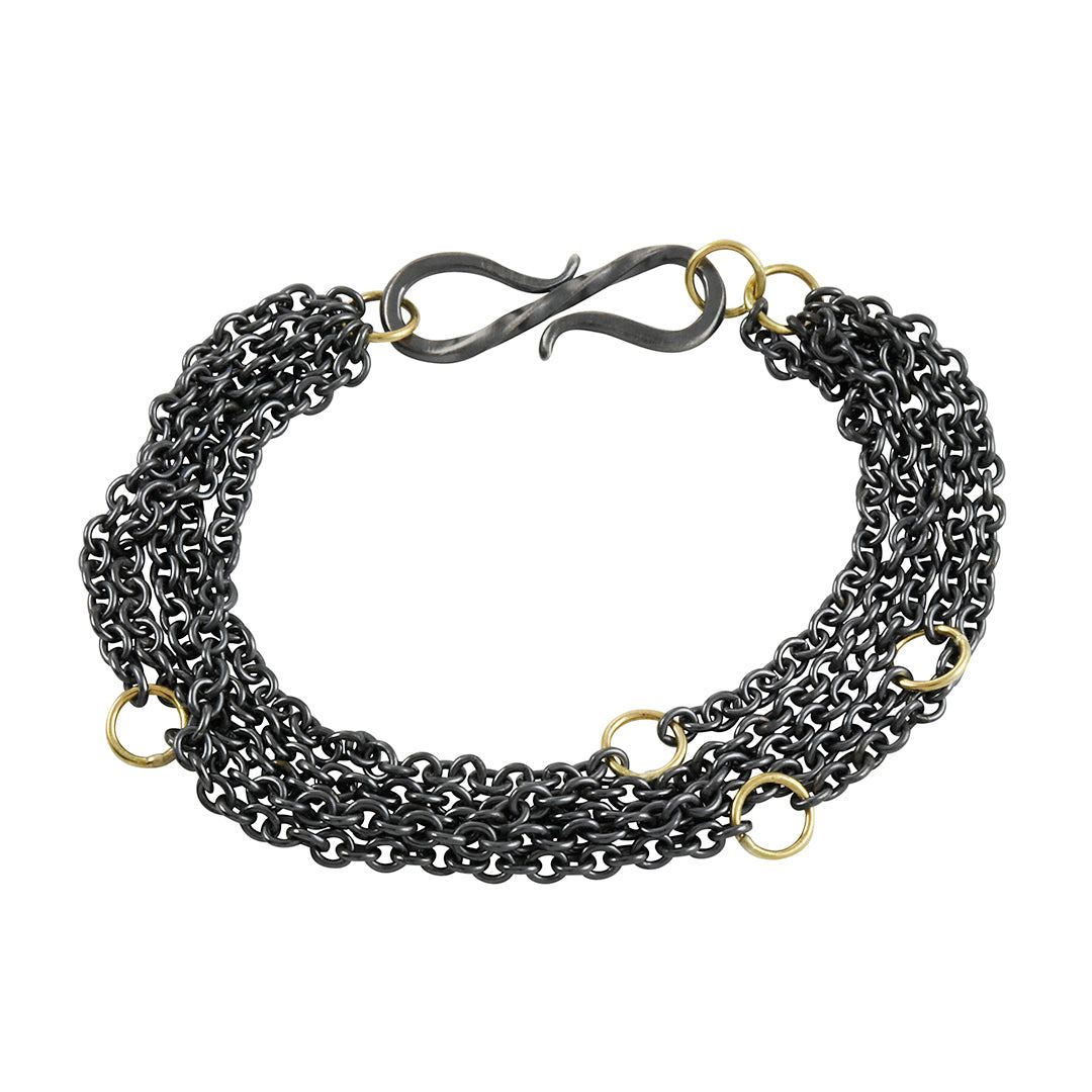 Sarah McGuire - Mixed Metal Blacksmith Chain Bracelet – The Clay Pot