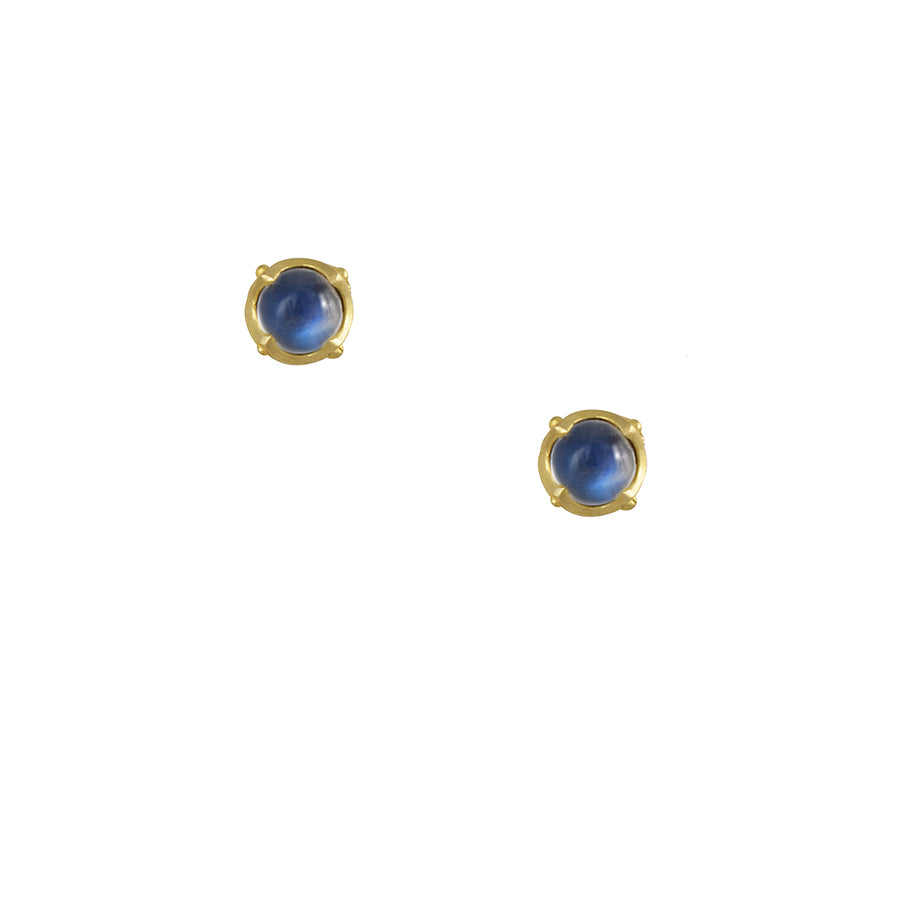 Steven Battelle - Blue Moonstone Cabochon Studs