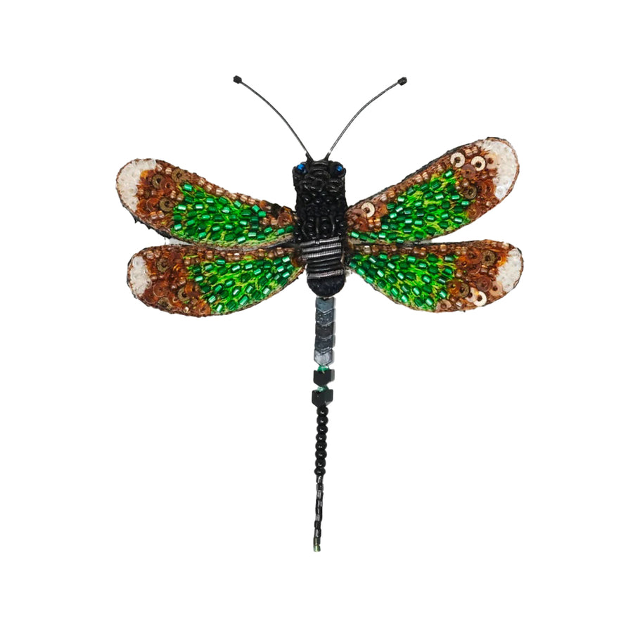 Banded Demoiselle Brooch Pin