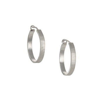 Philippa Roberts - Small Hammered Hoops in Sterling Silver