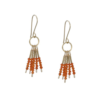 Debbie Fisher - Long Carnelian Stick Earrings