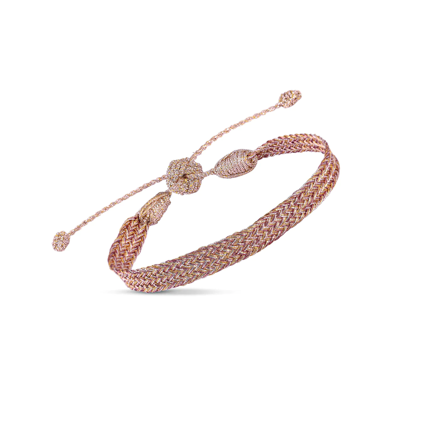 MAAŸAZ - ANIA N°1 BRACELET IN ROSE GOLD AMBER MAHOGANY