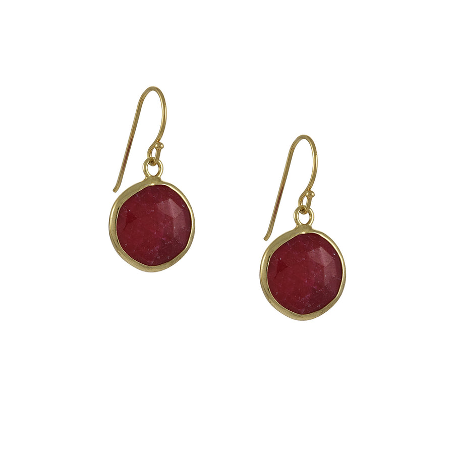 Philippa Roberts - Round Ruby Earrings