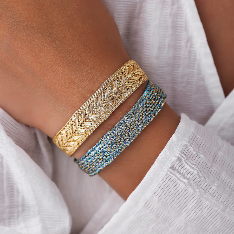 MAAŸAZ - Izy n°1 Bracelet in Gold Denim