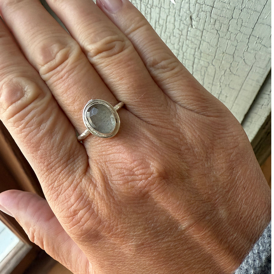 Sarah Richardson - Oval Labradorite Ring in Sterling Silver