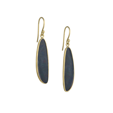 Kothari  -Boulder Opal 'Midnight' earrings