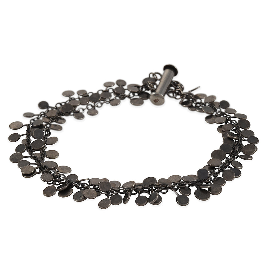 Zuzko Jewelry - Coined Bracelet in Oxidized Sterling Silver