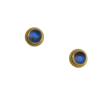 Steven Battelle - Blue Moonstone Studs with Granulation