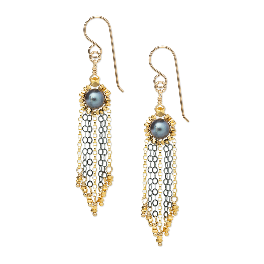 Kate Winternitz - Takara Akoya Pearl Fringe Earrings