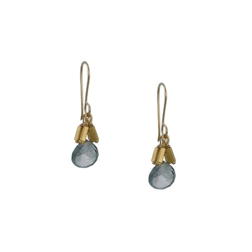 Debbie Fisher - Mystic Quartz with Vermeil Bar Cluster Earrings