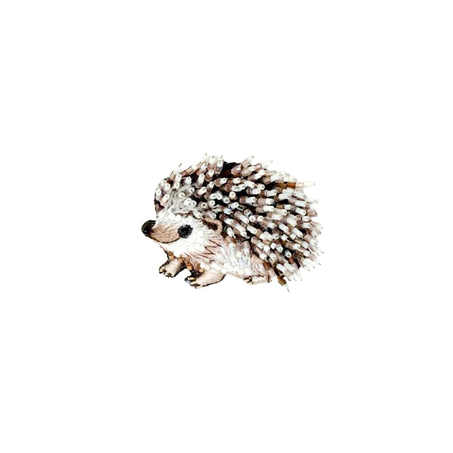 White Breasted Hedgehog Brooch Pin