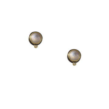 Ananda Khalsa - Rose cut Moonstone Studs