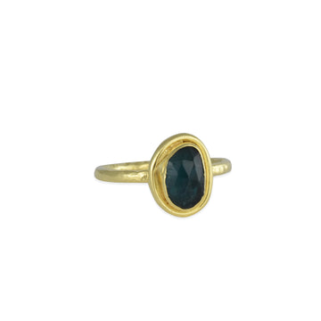 Sarah Richardson - Oval Rose Cut Tourmaline Ring in Vermeil