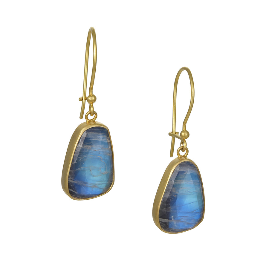 Steven Battelle - Rose Cut Blue Moonstone Earrings