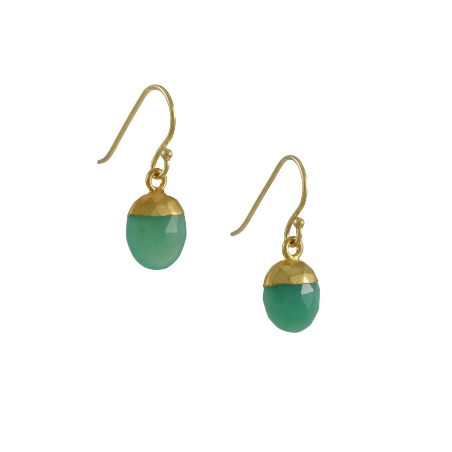 A. V. Max - Green Chalcedony Bud Drop Earring