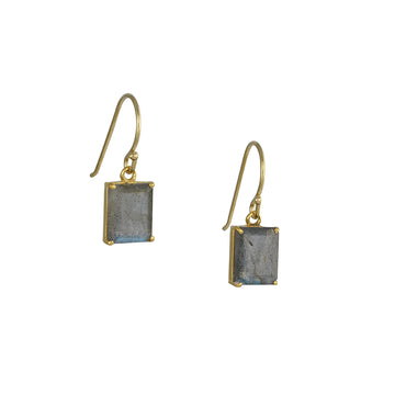 Philippa Roberts - Faceted Rectangular Labradorite Earrings