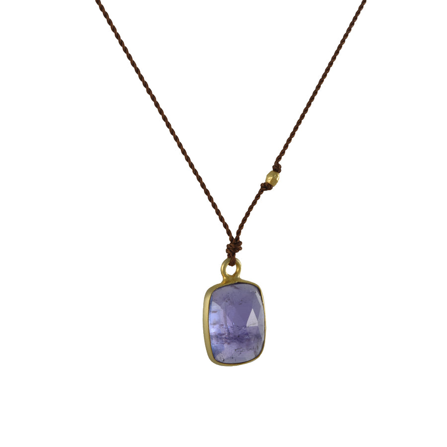 Margaret Solow - Cushion Shaped Tanzanite Necklace