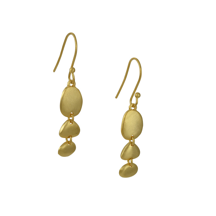 Manjusha - Three Pebble Drop Earrings