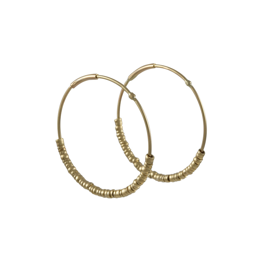 Monica Riley - Gold Bead Wire Hoops