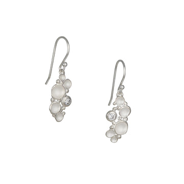 Sarah Richardson - Sea Foam Drop Earrings with White Zircon