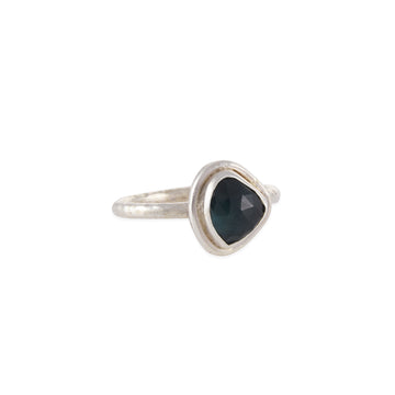 Sarah Richardson - Teal Tourmaline Ring in Sterling Silver