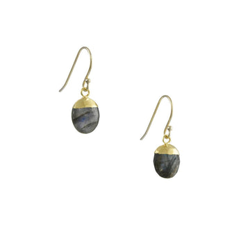 A. V. Max - Labradorite Bud Drop Earring - The Clay Pot - A.V. Max - All Earrings, celestial, color, dangle earrings, goldfill, Labradorite, Style:Dangle Earrings