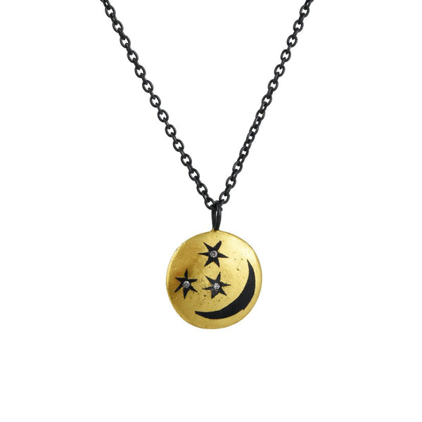 Chargances Bohemia Gold Moon and Stars Necklace for India | Ubuy