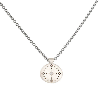 Adel Chefridi - Small Nostalgia Pendant with Diamond - The Clay Pot - Adel Chefridi - Diamond, necklace, Sterling Silver