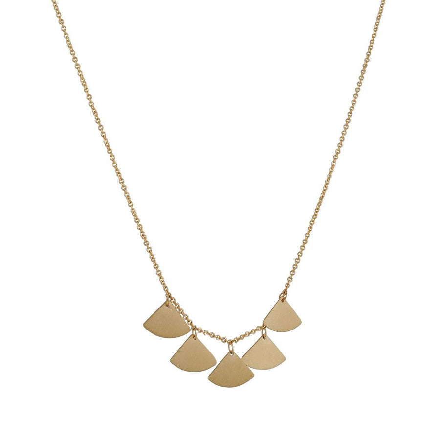 Carla Caruso - Five Ginko Leaf Necklace - The Clay Pot - Carla Caruso - 14k gold, Necklace