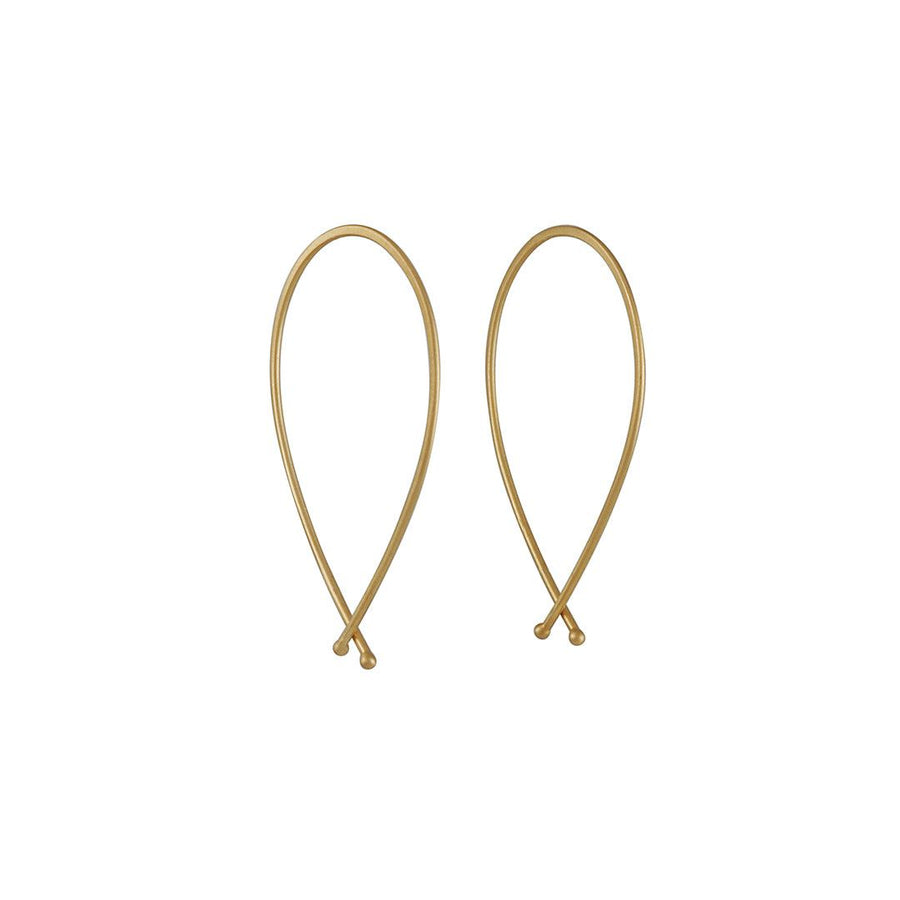 Carla Caruso - Medium Ribbon Hoops - The Clay Pot - Carla Caruso - 14k gold, acuumula, All Earrings, Earring:Hoops, earrings, Earrings:Studs, hoopearrings, hoops, minmal, mothersday, Style:Hoops