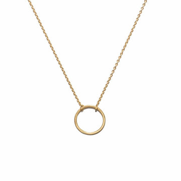 Carla Caruso - Mini Circle Necklace - The Clay Pot - Carla Caruso - 14k gold, chainnecklace, circle, delicate, delicate necklace, delicatejewelry, Necklace, Style:Single Pendant