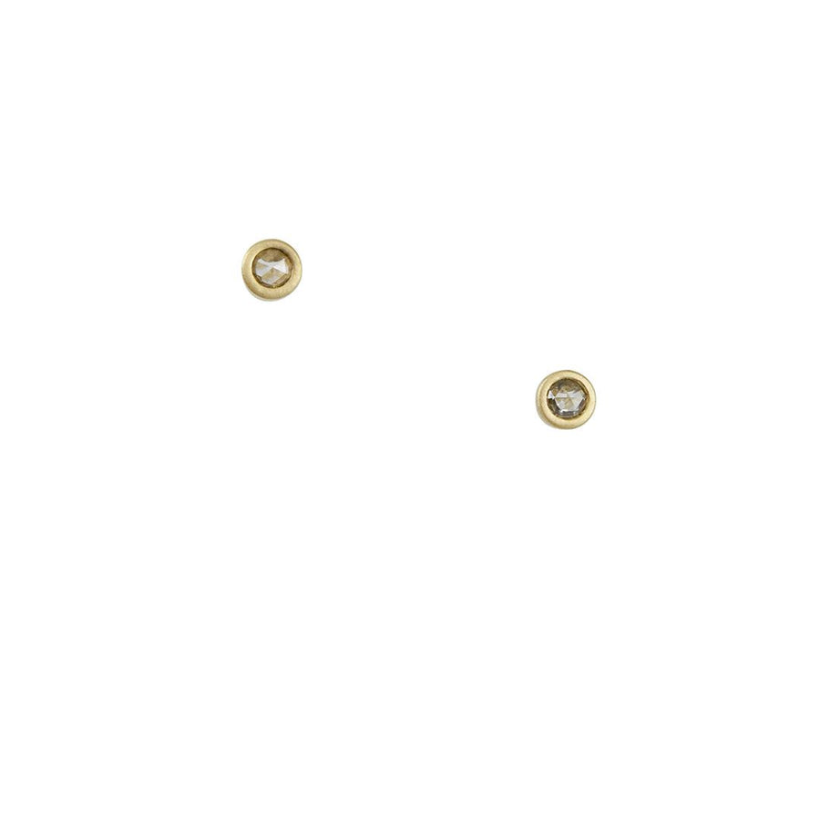 CP Collections - Rosecut Diamond Studs - The Clay Pot - CP Collection - 14k gold, All Earrings, classic, diamond, Earrings:Studs, rosecut diamond, splurge, studs, Style:Studs