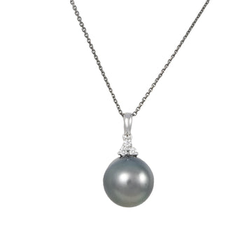 CP Collection - South Sea Black Pearl and Diamond Pendant Necklace