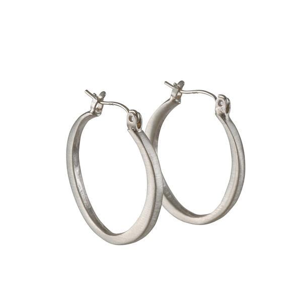 Philippa Roberts - Medium Round Hoops in Sterling Silver - The Clay Pot - Philippa Roberts - All Earrings, Earring:Hoops, earrings, hoopearrings, hoops, mothersday, organic, Sterling Silver, studs, Style:Hoops