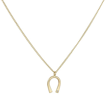 Melissa Joy Manning - Horseshoe with Diamond Necklace - The Clay Pot - Melissa Joy Manning - 14k gold, Diamond, Necklace